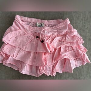 Boutique NWOT Pink Ruffled Mini Skirt